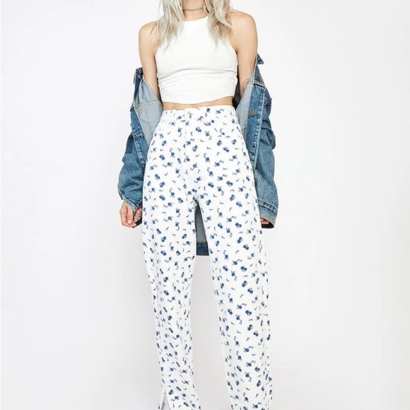 Momokrom Denim - Momokrom‎ Floral Straight Leg Jeans